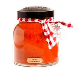 A Cheerful Giver — Papa's Pumpkin Pie - 34oz Papa Scented Candle Jar with Lid - Keepers of the Light - 155 Hours of Burn Time, Gift for Women, Brown