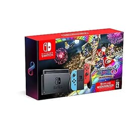 Nintendo Switch w/ Neon Blue & Neon Red Joy-Con + Mario Kart 8 Deluxe (Full Game Download) + 3 Month Nintendo Switch Online Individual Membership