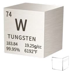 BFLCTGCF Tungsten Cube Metal Density Cubes Pure Metal High Density Element Cube for Element Collections Lab Experiment Material Hobbies DIY Teacher Science Creative Gift (W 1inch)