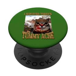 Tummy ache survivor i survived today's tummy ache cat - lactose tolerant PopSockets Adhesive PopGrip