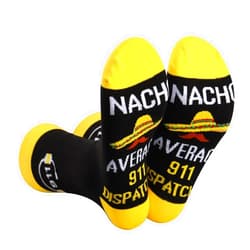 BDPWSS Dispatcher Gift 911 Operator Gift Emergency Dispatcher Gift Nacho Average 911 Dispatcher Novelty Socks