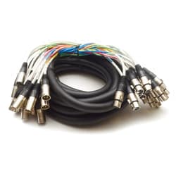 Seismic Audio - SARLX-16x25 - 16 Channel XLR Snake Cable - 25 Feet Long - Pro Audio Snake for Live Live, Recording, Studios, and Gigs - Patch, Amp, Mixer, Audio Interface 25'