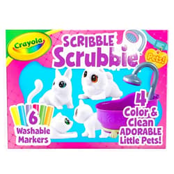 Crayola Scribble Scrubbies Tub Set (4 Pets), Washable Pet Care Toy, Coloring Animal Craft, Toys for Girls & Boys, Gifts for Kids, Ages 3+