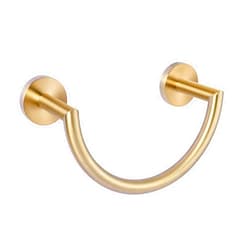 HouseAid Stainless Steel Towel Ring for Bathroom, Hand Towel Holder, Modern Semi-Circular Hand Towel Rack, Wall Mounted, Brushed Gold