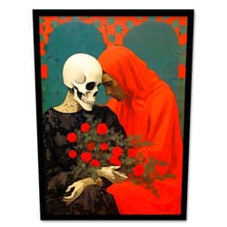 Wee Blue Coo Til Death Do Us Part And Beyond Gothic Artwork Framed Wall Art Print A4