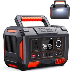 MILBOPAX Portable Power Station 300W, 288Wh/78000mAh Solar Generator with 110V AC Outlet/3 DC Ports/4 USB Ports, Flashlight, Wireless Charging, Backup Battery for Outdoors Camping Travel Hunting Home