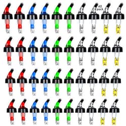 SuproBarware Automatic Measured Bottle Pourer Liquor Bottle Pourer Quick Shot Dispenser 1oz Liquor Pour Spout for Alcohol,Wine,Spirits, Home Bar Kitchen Tools 40 Pack