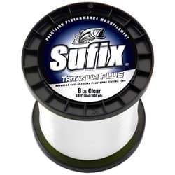 Sufix Tritanium Plus 1-Pound Spool Size Fishing Line (Clear, 8-Pound)