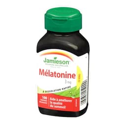 Jamieson Laboratories Melatonin Fast Dissolving 3mg 100 Sublingual Tablets by Jamieson