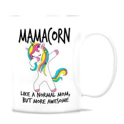 Retreez Funny Mug - Mamacorn Mama Unicorn Baby Shower 11 Oz Ceramic Coffee Mugs - Funny, Sarcasm, Sarcastic, Motivational, Inspirational birthday gifts for her mommy mother mom wife mother's day gift