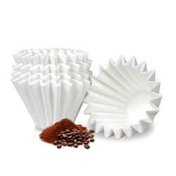 Bake Choice 1-2 Cup Small Coffee Filters,100 Count Disposable Basket Coffee Filter Paper, Compatible with Kalita Wave Dripper 155 Series, Single Serve Coffee Pot, Pour Over and Drip Coffee Maker, For 1-2 People