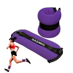 FUXION SPORTS FUXION Adjustable Ankle Weights 1.5/2.0/2.5 lbs Pair, Fully Adjustable for Ankle Wrist Arm or Leg, for Training Warm-up Pilates Gym Accessories