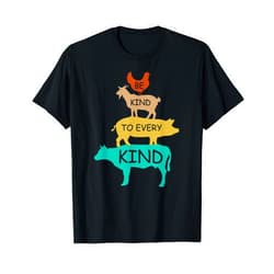 Vegetarians Cool Vegan Gifts Apparel Co. Be Kind To Every Kind Retro Vintage Funny Vegetarian Vegan T-Shirt