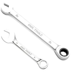 Owl Tools 16mm Ratcheting Wrench Set (2 Pack 21cm Length & Stubby 12.7cm Included) 12 Point Combination Wrench in 16mm Inch SAE - 72 Tooth Ratchet End