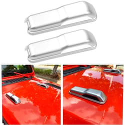 YANWEN Engine Hood Hinge Cover Trim Compatible with Jeep Wrangler JL JLU 2018-2020,For 2020 Jeep Gladiator JT (1Pair Silver)