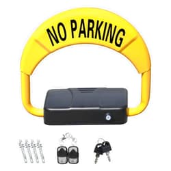 ORIENTOOLS Automatic Remote Control Parking Lock, Folding Parking Barrier Batteries Not Included, 98ft Private Car Parking Latch Space Lock Parking Blocker for Home, Business, Office & Commercial Use