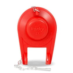 Korky 2017BP Standard 2-Inch 2X Ultra High Performance Universal Long Lasting Rubber-Easy to Install-Made in USA Toilet Flapper, 1 Count (Pack of 1), Red