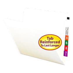 Smead End Tab File Folder, Shelf-Master Reinforced Straight-Cut Tab, Letter Size, Manila, 100 per Box (24109)