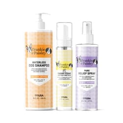 Frankie & Paisley Between Bath Gift Set Includes Waterless Shampoo, Fanny Foam and Pure Relief Hot Spot Spray