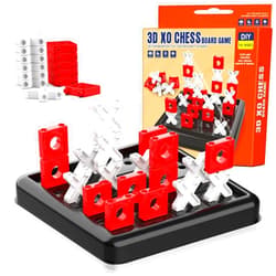 Epstur 3D Tic Tac Toe, Travel Pack Challenging XO Blocks Board, Travel Board, Bar Games, Party Game, Family Games, Game Night for Adults