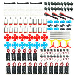 EUDAX 18 Set DC Motors Kit, Mini Electric Hobby Motor 3V -12V 25000 RPM Strong Magnetic with Shaft Propeller, 2 x AA Battery Holder,9V Battery Clip Connector,Plastic Wheels for DIY Science Projects