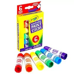 Crayola Washable Paint Sticks, No Water Required, Paint Set for Kids, Art Supplies, 6 Count, Multi
