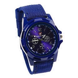 LsvtrUS Men's Sport Style Swiss Military Army Pilot Fabric Strap Watch