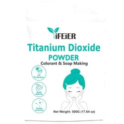 IFEiER Titanium Dioxide Powder 500g(17.64oz) | Pure Titanium Dioxide for Soap Making, TiO2 Sunscreen and Lotion | Colorant Pigment for Paints, Decorations, Ceramics and Crafts