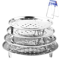 NRDBEEEC Round Stainless Steel Steamer Rack 7.6