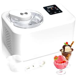 Acmeenjoy Ice Cream Maker with Compressor 1.28 Quart Automatic Ice Cream Maker Machine with Compressor 3 Modes Electric Ice Cream Maker No Pre Freezing Touch Control Display Timer Sorbet Maker