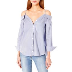 Lucca Couture Women's Reese Cold Choulder Button Up Shirt