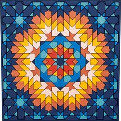 Images d'Orient Beryte Bottom Mat (Teal) – Colorful, Durable Bottle Coaster, Easy to Clean, Dishwasher Safe, Protects Tables from Spills