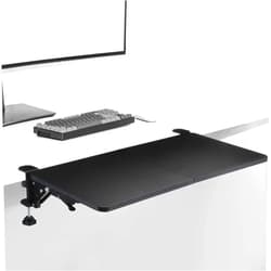 Yaocom Foldable Desk Extender 24 x 12 Inch Keyboard Tray Keyboard Extender for Desk Table Mount Arm Rest Shelf Foldable Keyboard Drawer Tray for Dorm, Office, Kitchen Bar, RV Countertop, Black