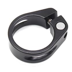 Bonsicoky 31.8mm Bicycle Seat Post Clamp, Aluminium Alloy Bike Quick Release Clamp Seatpost Collar, Type 2, Black