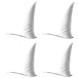 EDOW Throw Pillow Inserts,Set of 4 Soft Hypoallergenic Down Alternative Polyester Square Form Decorative Pillow, Cushion,Sham Stuffer,Cotton Cover. (White, 18x18)