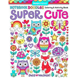 By Jess Volinski (Author) Notebook Doodles Super Cute: Coloring & Activity Book (Design Originals) 32 Adorable Animal Designs; Beginner-Friendly Relaxing, Creative Art Activities on Extra-Thick Perforated Paper