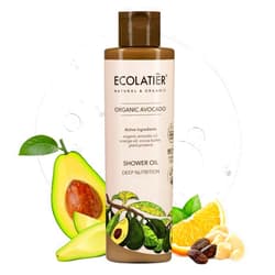 ECOLATIÈR Shower Oil – Organic Avocado Oil – Moisturizing & Nourishing Body Wash for Women, 95.5% Natural, Vegan, for Sensitive Skin - 8.5 Fl Oz (Avocado oil)