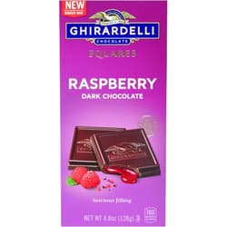 Ghirardelli Chocolate Company Raspberry Dark Chocolate Squares Bar - 4.8oz (Pack of 10)