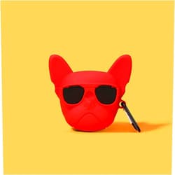 YourLovely Compatible with Airpods Case, Silicone 3D Cute Animal Bulldog Fun Cartoon Character Airpod Cover, Kawaii Funny Fashion Cool Design Skin, Shockproof Cases (AirPods 1,2,Red Bulldog)