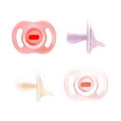 Tommee Tippee Ultra-Light StayPut Pacifier, One-Piece Silicone Design, 0-6m, 4 Pack