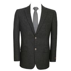 AMY ZHU Men's Wool Blend Blazer Classic Fit Tweed Sport Coat Modern Winter Suit Jacket