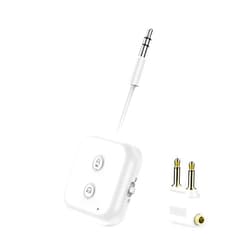 LENDAWAY Bluetooth 5.4 Transmitter Receiver,Airplane Bluetooth Audio Adapter,Wireless Audio Transmitter for Headphones Travel Flight TV Car Gym Home Stereo, Can Pair 2 Wireless Headphones Simultaneously