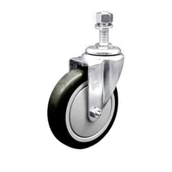 Service Caster Polyurethane Swivel Threaded Stem Caster w/5