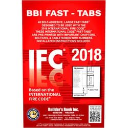 Builders Book Inc 2018 International Fire Code (IFC) Fast Tabs