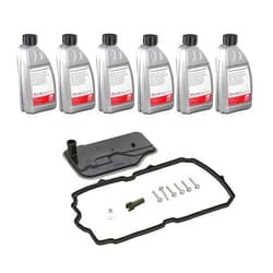 LAIPZ Transmission Service Kit: 6L ATF (Blue), Filter, Gaskets, Pan Bolts for Mercedes 2010+ Select Models
