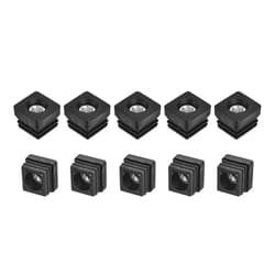 uxcell 10Pcs Plastic Threaded Tube Inserts with M10 Thread, for 1.25