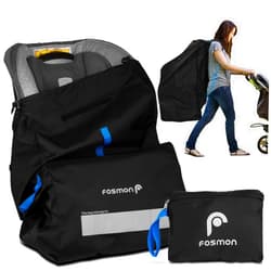 Fosmon Airplane Car Seat Travel Bag Adjustable Shoulder Strap Padded Nylon Backpack Style Universal Size