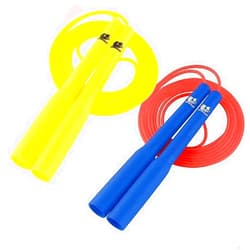 Buddy Lee Jump Ropes Buddy Lee Magic Speed Pro Fitness Jump Rope – Dual Color Bundle (Yellow/Blue) | Ergonomic Long Handles | Flower Cup Adjustment System | For Kids & Adults