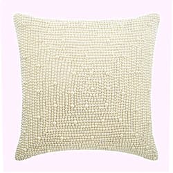 The HomeCentric Pillow Cover, Toss Pillow Covers, Pillow Covers Pack of 2, 14x14 inch (35x35 cm) Ivory, Silk Throw Pillow Covers, Handmade Pillow Covers, Contemporary, Abstract Easter - Pearl World