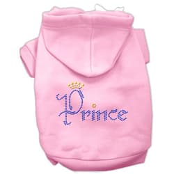 Mirage Pet Products Prince Rhinestone Hoodies, Size 10, Pink